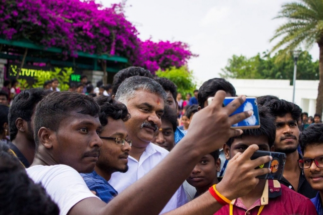 Karthikeya sivasenapathy with students